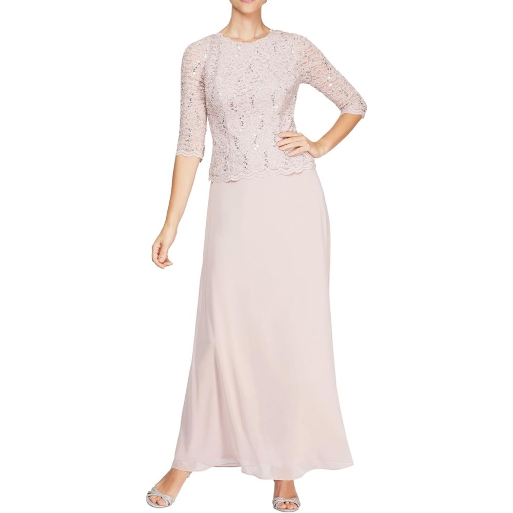Alex Evenings Petite Formal Sequin Top & Skirt